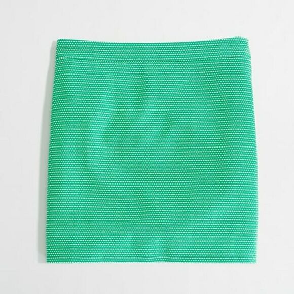 New J Crew Women's Mini Skirt Green Size 8 Dot Dash - Picture 4 of 4